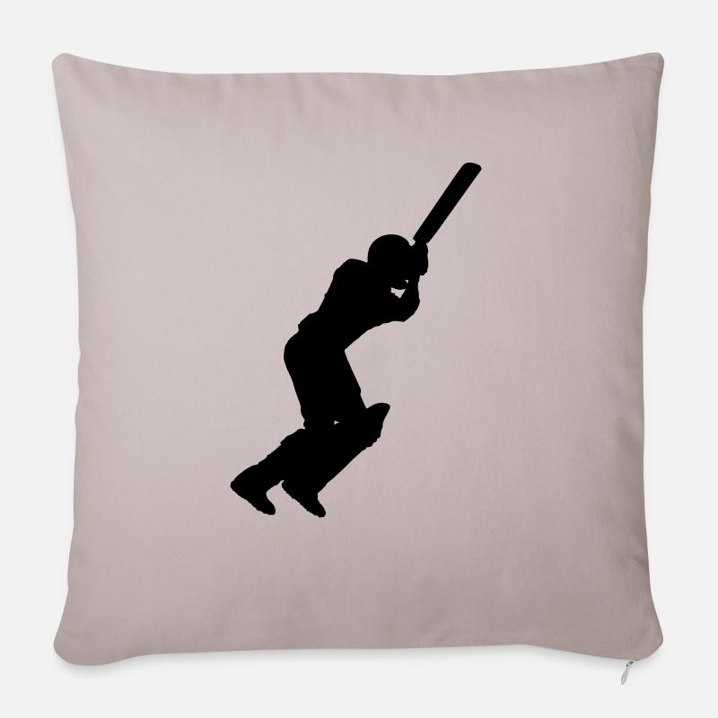 Cricket Player (Vector) - Sofa pillow with filling 45cm x 45cm - light taupe