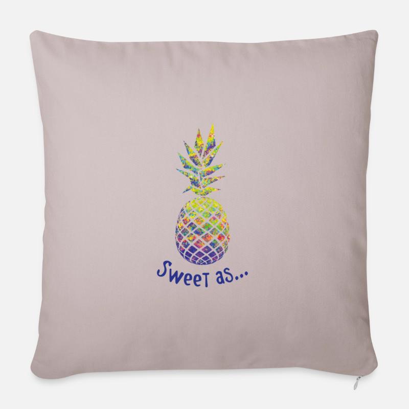 Doux comme ananas - Coussin et housse de 45 x 45 cm - taupe clair