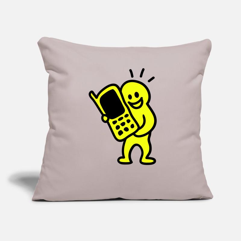 Tefefonieren Handy Sofakissen mit Füllung 45 x 45 cm