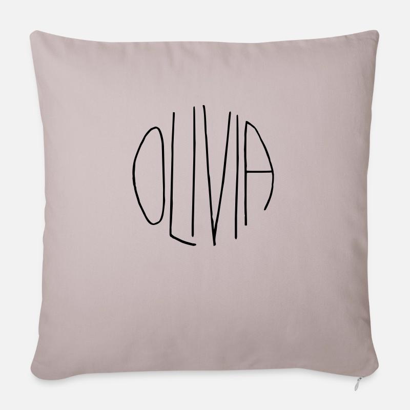 Olivia - Sofakissen mit Füllung 45 x 45 cm - helles Taupe