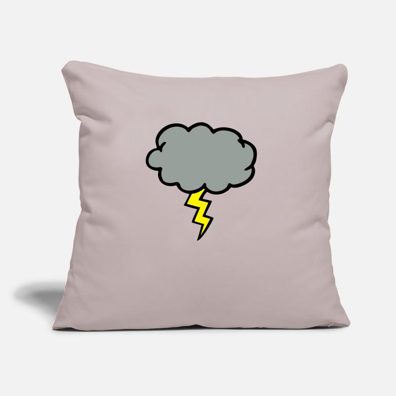 cloud thundercloud lightning thunderbolt Sofa pillow with filling 45cm x 45cm