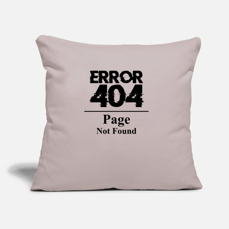 Error 404 Page not found Spruch Seite Internet Bug Sofakissen mit Füllung 45 x 45 cm