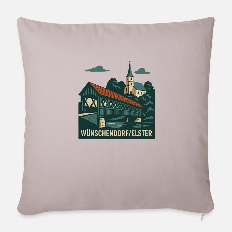 Wünschendorf - Sofakissen mit Füllung 45 x 45 cm - helles Taupe