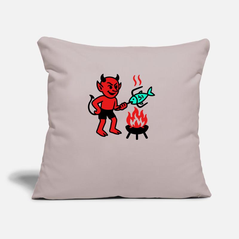 Devil with Fish Sofa pillow with filling 45cm x 45cm
