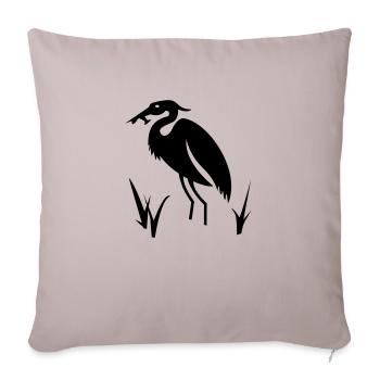 Heron - Sofa pillow with filling 45cm x 45cm - light taupe - Front