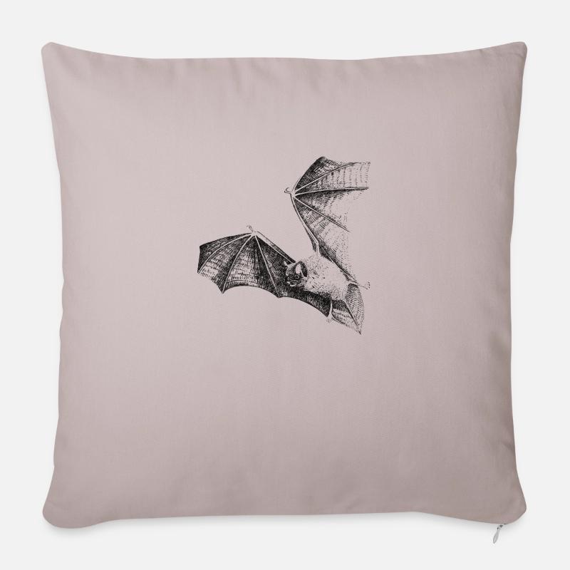 fledermaus - Sofakissen mit Füllung 45 x 45 cm - helles Taupe
