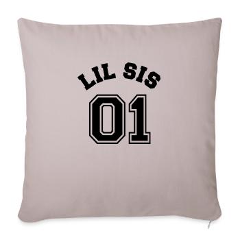 Lil Sis 01 - Little Sister - Coussin et housse de 45 x 45 cm - taupe clair - Devant
