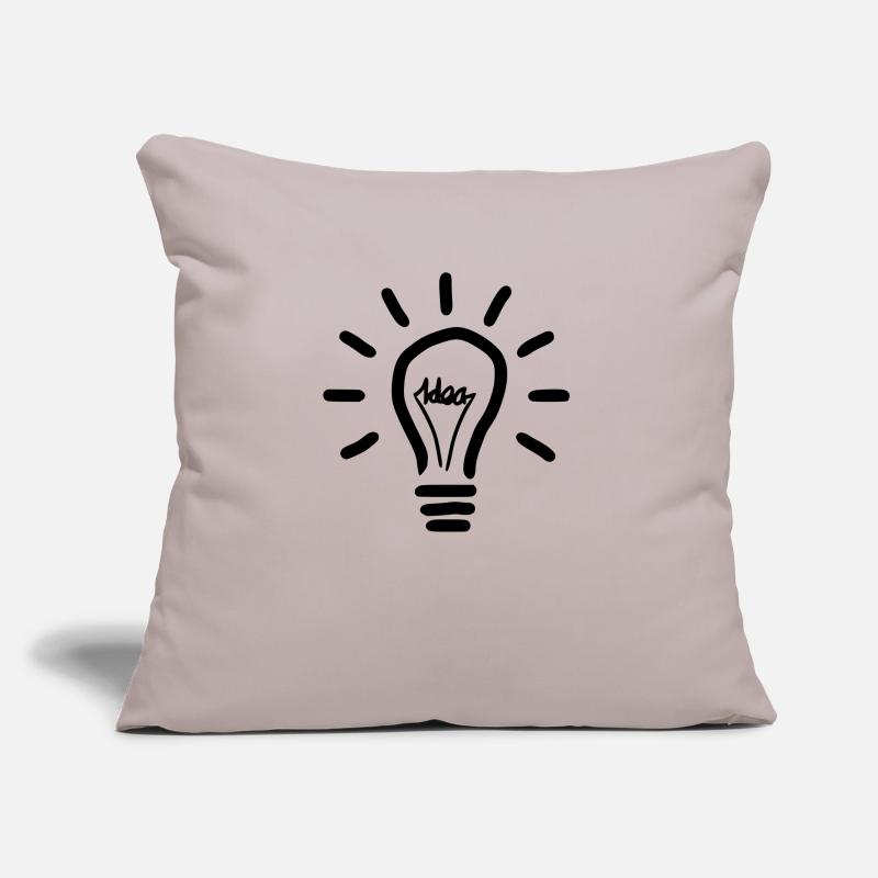 Light Bulb Idea Wire Font Sofa pillow with filling 45cm x 45cm