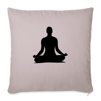 yoga___f1 - Sofakissen mit Füllung 45 x 45 cm - helles Taupe - Vorne