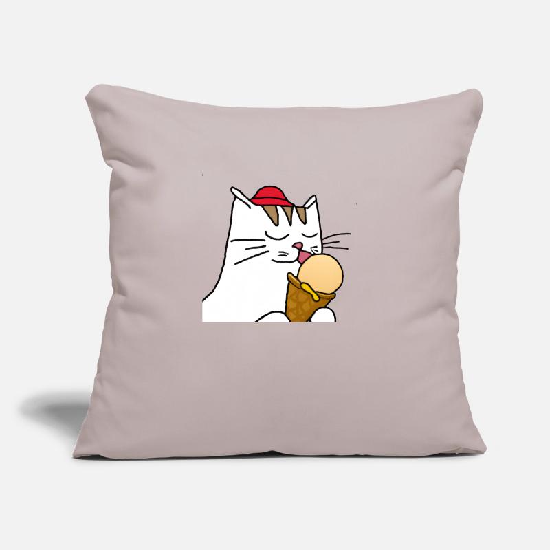 Katze mit Eis Sofakissen mit Füllung 45 x 45 cm
