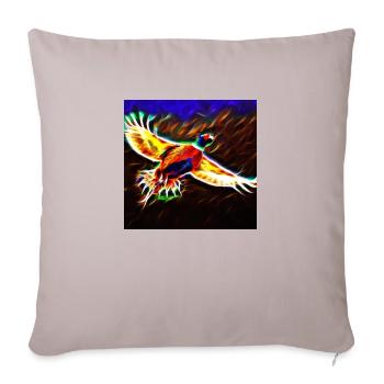 Fliegender Fasan - Sofakissen mit Füllung 45 x 45 cm - helles Taupe - Vorne