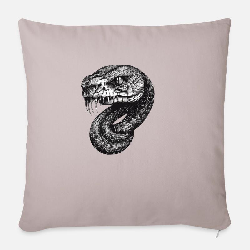 Snake - Sofakissen mit Füllung 45 x 45 cm - helles Taupe