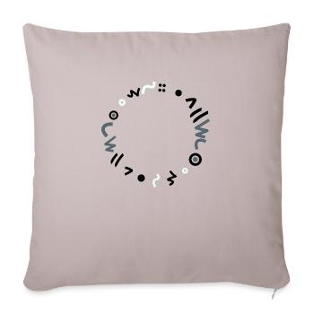 Abstract Pattern 6 - Coussin et housse de 45 x 45 cm - taupe clair - Devant