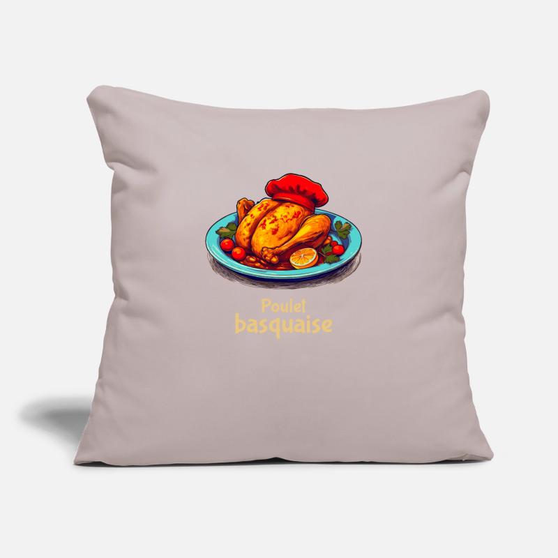 Chicken Basquaise - Plain text Sofa pillow with filling 45cm x 45cm