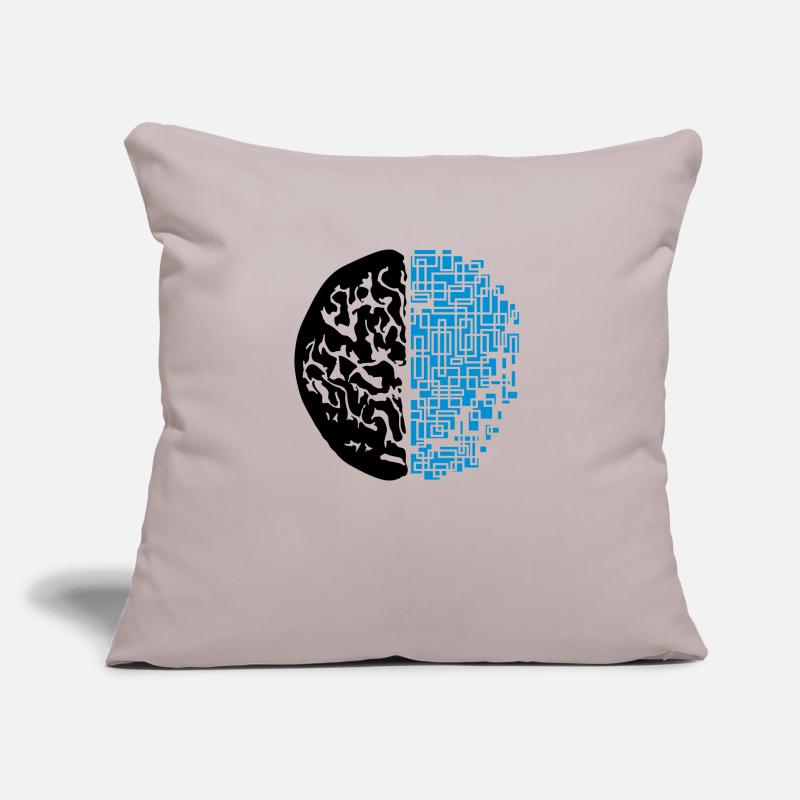 design schwarz digital android synthetisch roboter Sofakissen mit Füllung 45 x 45 cm