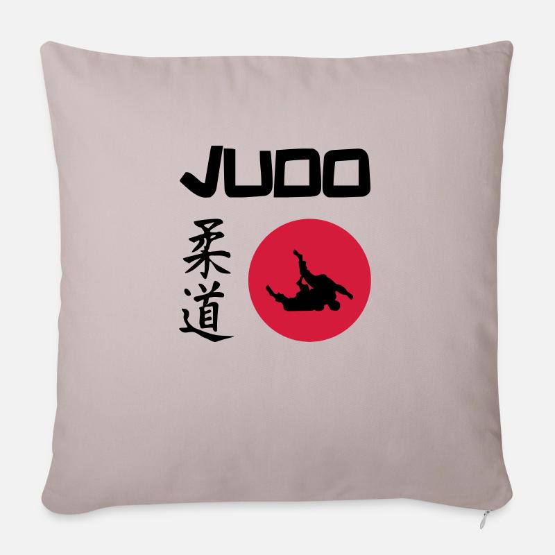 Judo - Sofakissen mit Füllung 45 x 45 cm - helles Taupe