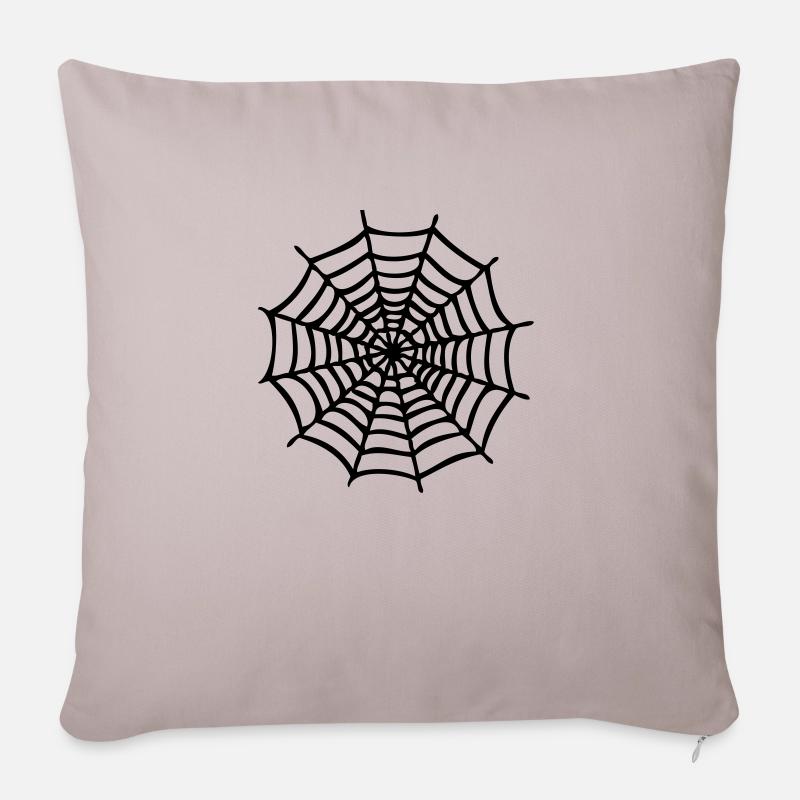 Spinnennetz1 - Sofakissen mit Füllung 45 x 45 cm - helles Taupe
