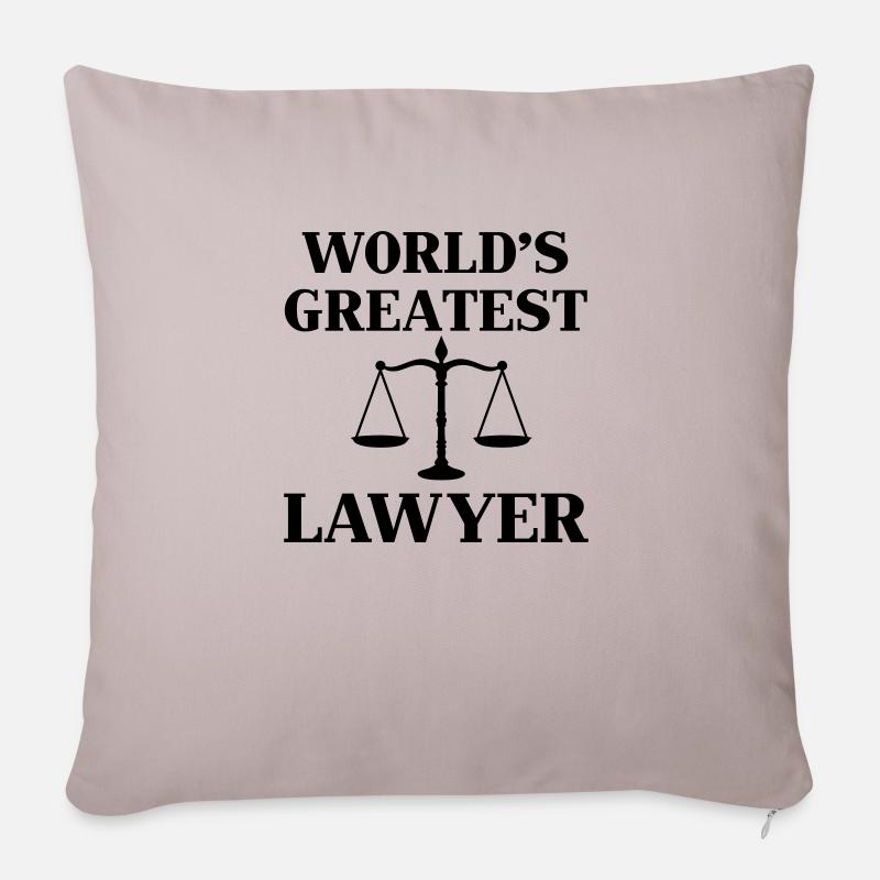 World's greatest Lawyer - Sofakissen mit Füllung 45 x 45 cm - helles Taupe