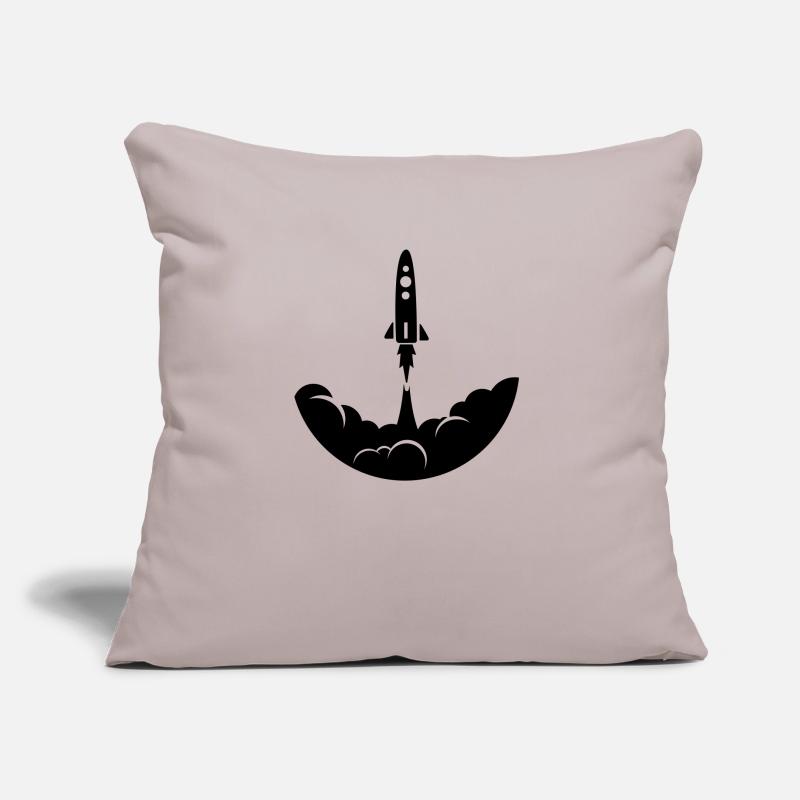 Fusée spatiale Coussin et housse de 45 x 45 cm