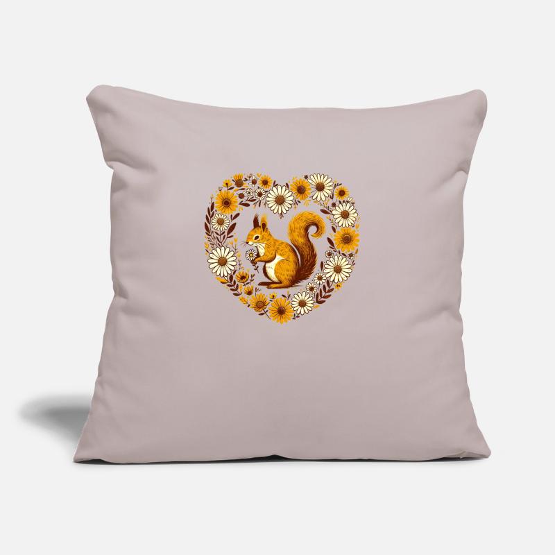 Red Squirrel Sofa pillow with filling 45cm x 45cm