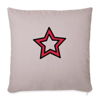 Petite étoile - Coussin et housse de 45 x 45 cm - taupe clair - Devant
