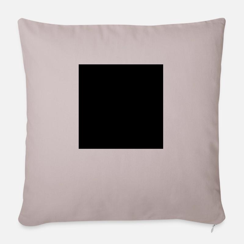 schwarzer würfel - Sofakissen mit Füllung 45 x 45 cm - helles Taupe