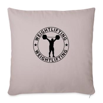 Weightlifting - Sofa pillow with filling 45cm x 45cm - light taupe - Front