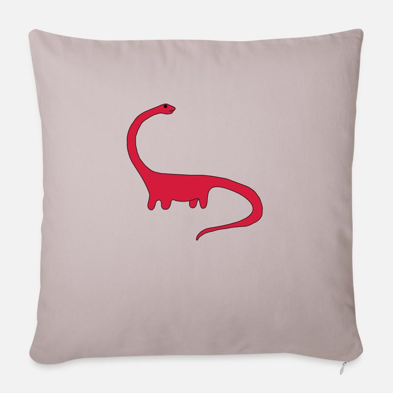 dinosaur - Sofakissen mit Füllung 45 x 45 cm - helles Taupe