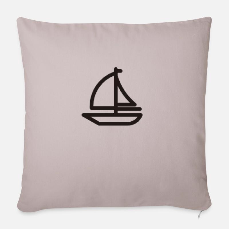 Boot - Sofakissen mit Füllung 45 x 45 cm - helles Taupe