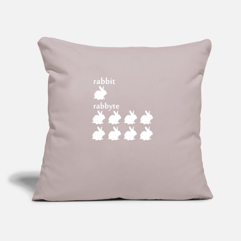 Programmer computer scientist byte rabbit gift Sofa pillow with filling 45cm x 45cm
