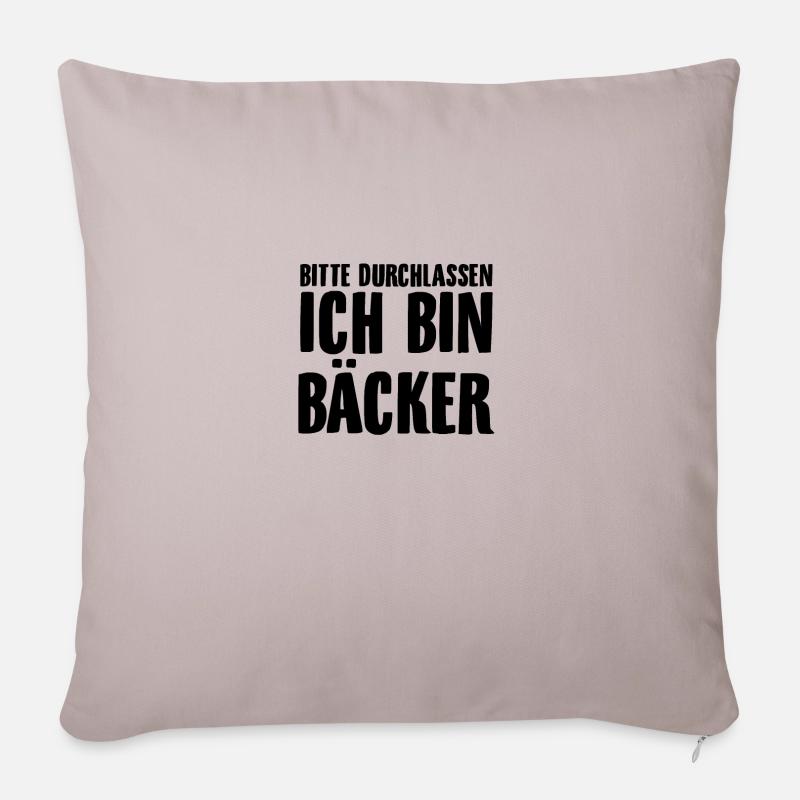 Bäcker | Beruf Ausbildung Bäckerin Azubi Geschenke - Sofakissen mit Füllung 45 x 45 cm - helles Taupe