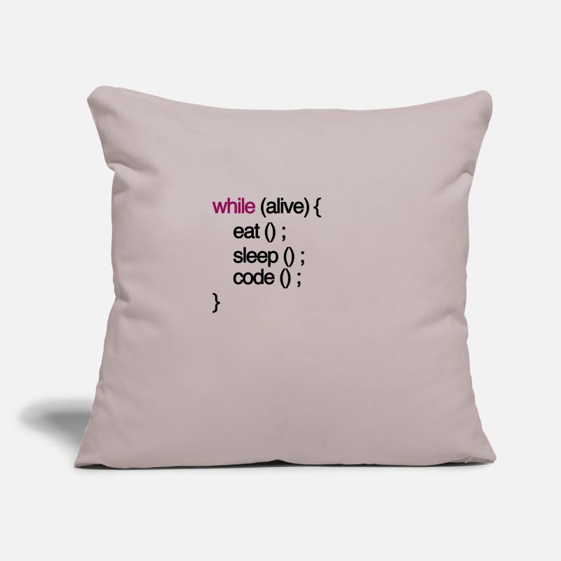 tandis que le code vivant Programmation de programmation informaticien Coussin et housse de 45 x 45 cm