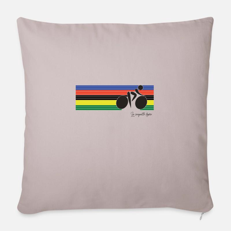 cycliste champion du monde #2 - Coussin et housse de 45 x 45 cm - taupe clair