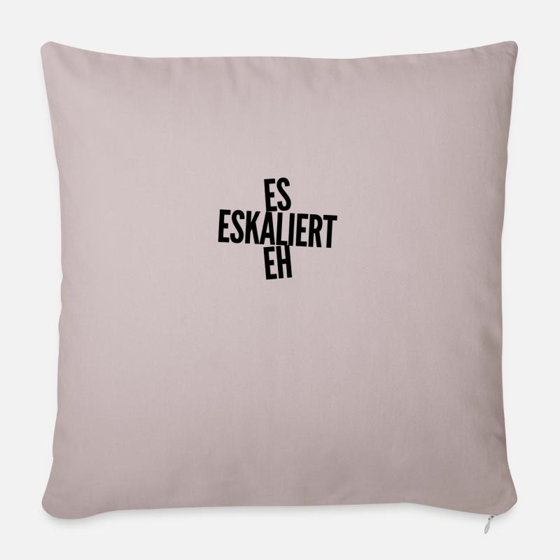es wird eskalieren - Sofakissen mit Füllung 45 x 45 cm - helles Taupe