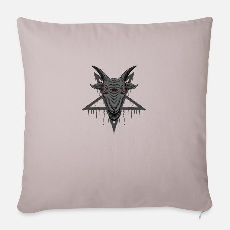 Satanic Goat - Sofakissen mit Füllung 45 x 45 cm - helles Taupe