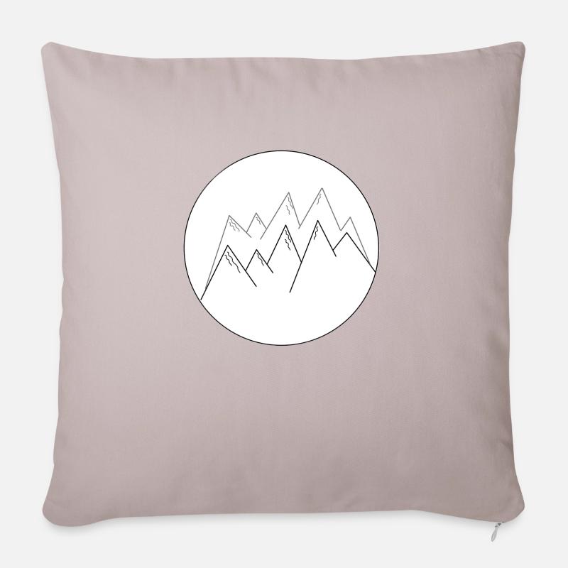 Berge - Sofakissen mit Füllung 45 x 45 cm - helles Taupe