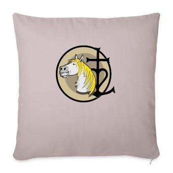 Cheval Camargue - Coussin et housse de 45 x 45 cm - taupe clair - Devant