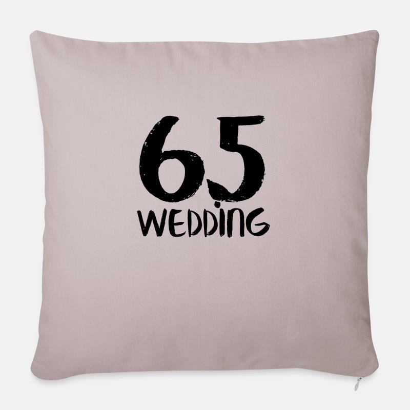 65 wedding black Berlin - Sofakissen mit Füllung 45 x 45 cm - helles Taupe