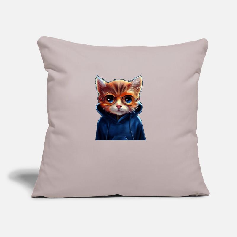 Katze mit Pullover Sofakissen mit Füllung 45 x 45 cm