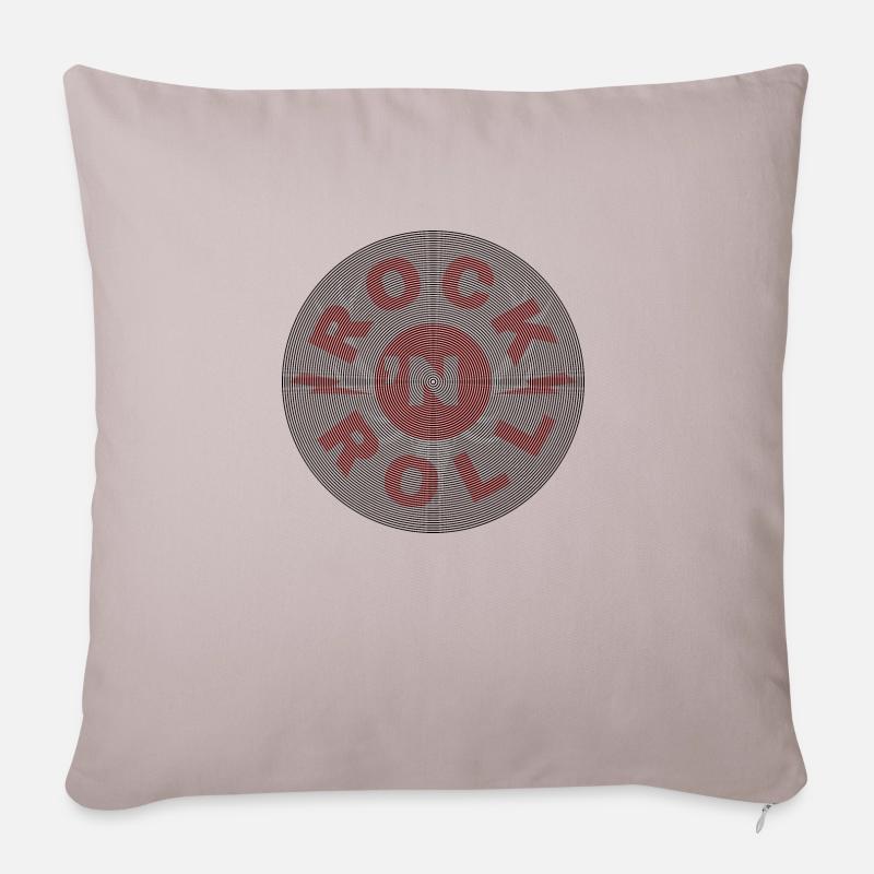 Rock n Roll - Soffkudde med stoppning 45 x 45 cm - ljust brungrått
