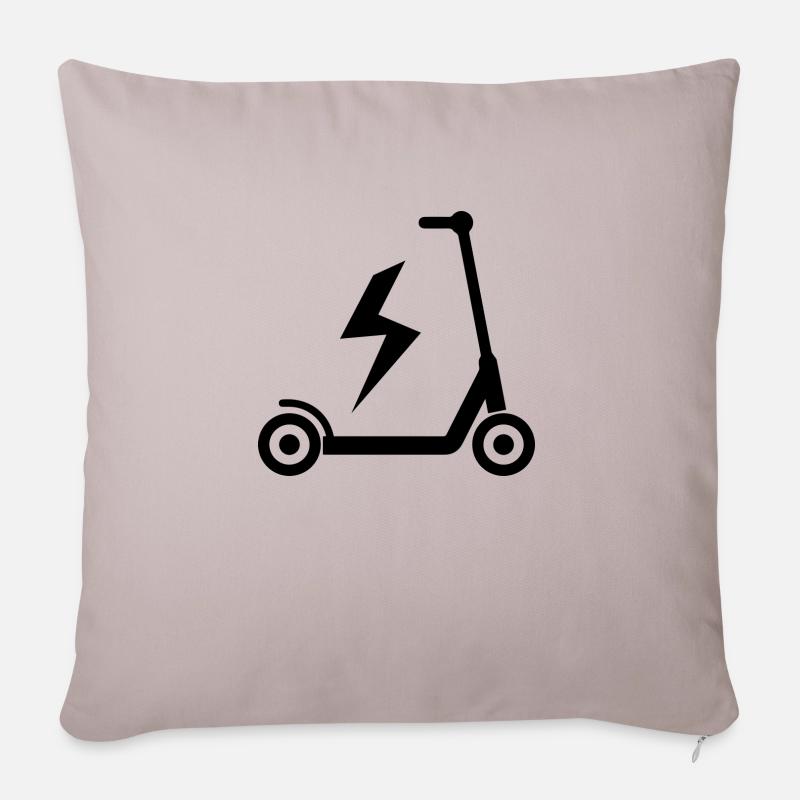 E-Scooter E-Roller Scooter - Sofakissen mit Füllung 45 x 45 cm - helles Taupe