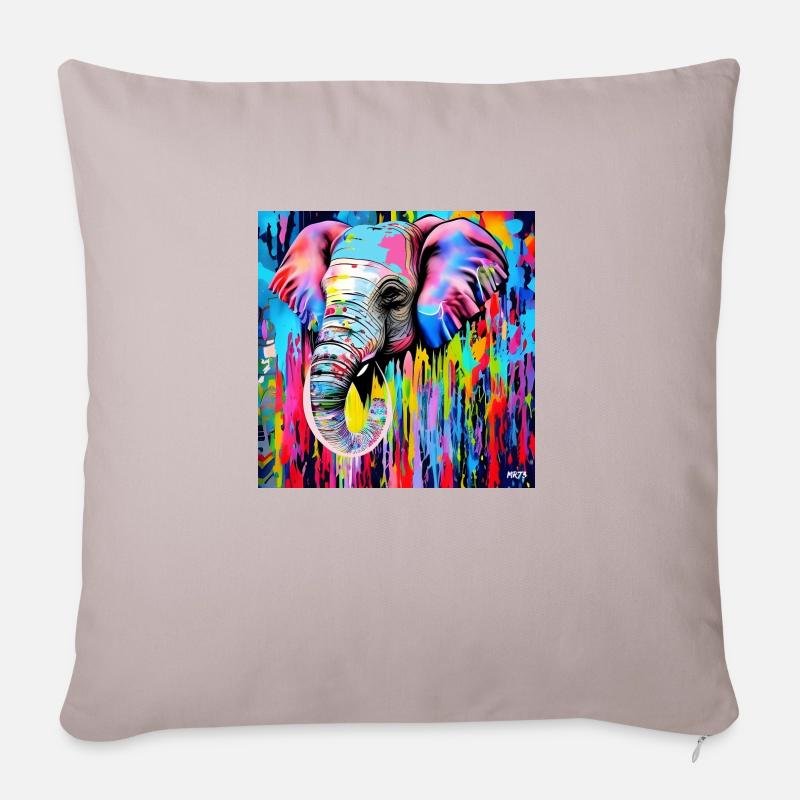 help_for_elephants_12 - Sofakissen mit Füllung 45 x 45 cm - helles Taupe