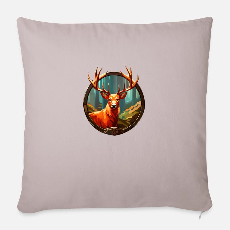 Bois de cerf - Coussin et housse de 45 x 45 cm - taupe clair