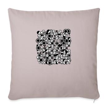 Abstract Pattern 01 - Coussin et housse de 45 x 45 cm - taupe clair - Devant