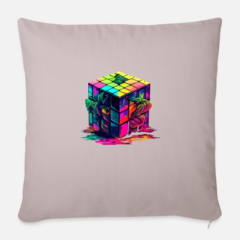 cube - Sofakissen mit Füllung 45 x 45 cm - helles Taupe