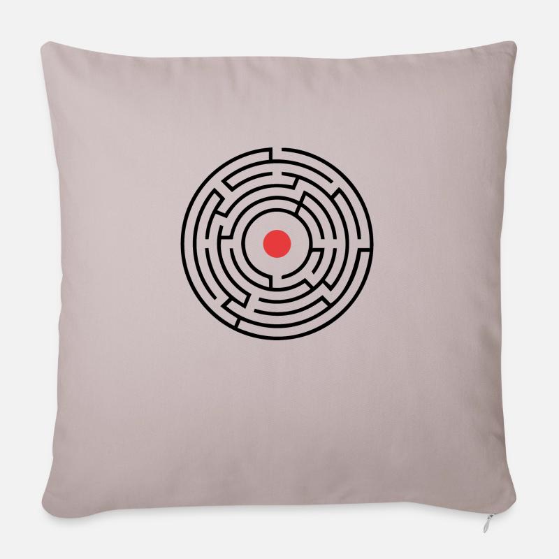 labyrinth - Sofakissen mit Füllung 45 x 45 cm - helles Taupe