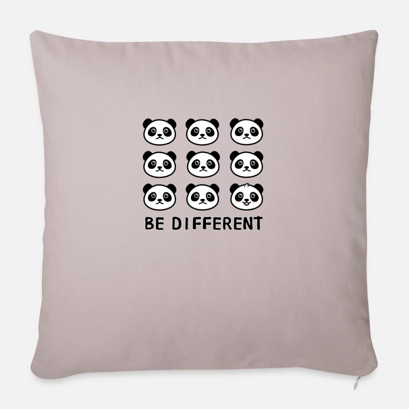 BE DIFFERENT Panda - Sofa pillow with filling 45cm x 45cm - light taupe