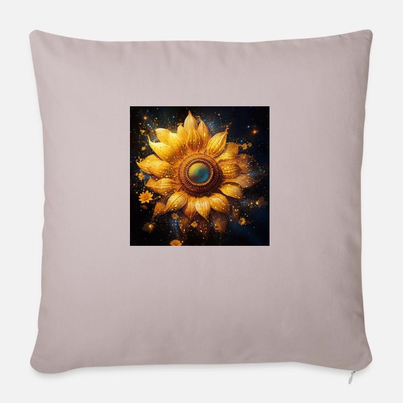 Sun Flower - Coussin et housse de 45 x 45 cm - taupe clair