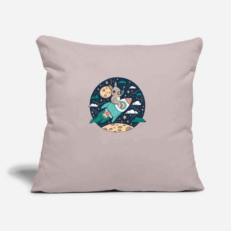 Moonbound Bunny Rocket Sofa pillow with filling 45cm x 45cm