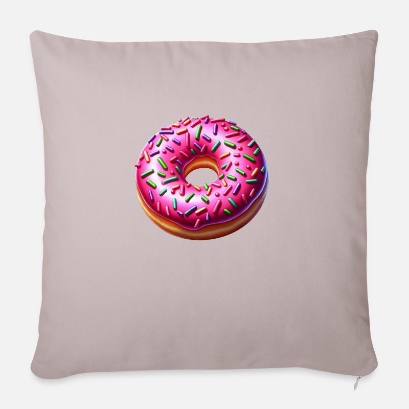Donut - Sofakissen mit Füllung 45 x 45 cm - helles Taupe